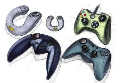 工业设计手绘教学,游戏手柄的手绘步骤介绍